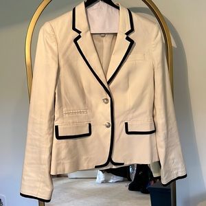Cream and black blazer from Banana republic